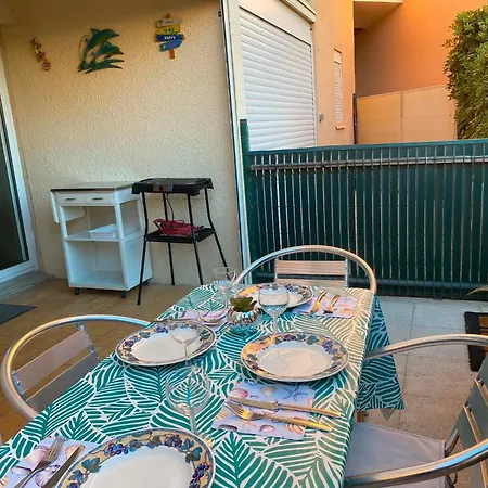 Bord De Plage, Secteur Lydia, Rdc, Terrasse, Tres Joli Appt 4 Couchages, Ventilateur Plafond * Le Barcarès